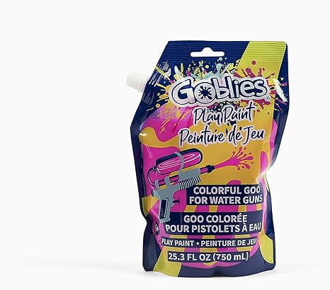Goblies Play Paint Colorful Goo for Water Blasters - 4 Pack Variants 25.3 fl oz Each Bag