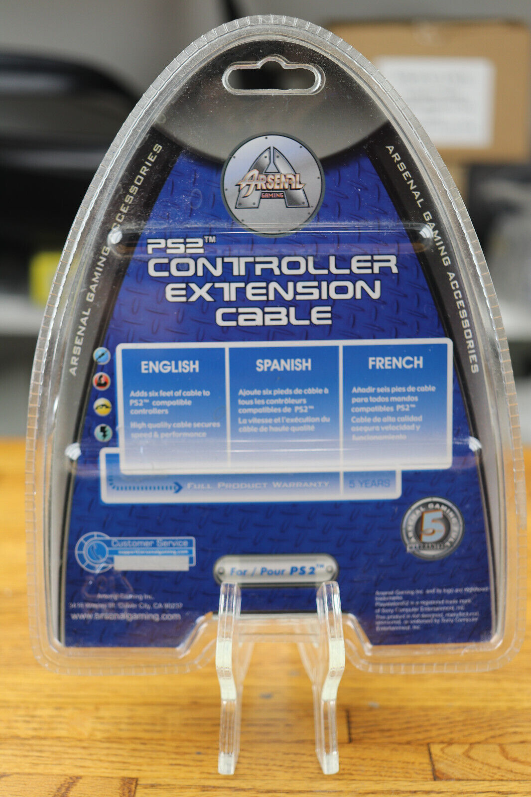 Arsenal Ps2 Playstation 2 Controller Extension Cable New in Package