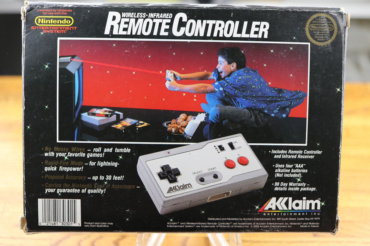 Wireless Infrared Remote Controller for Nintendo NES (Acclaim) - Complete CIB