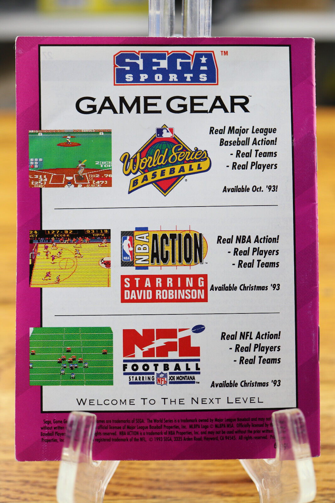 World Series Baseball Sega Sports Instruction Manual ONLY for Sega Game Gear