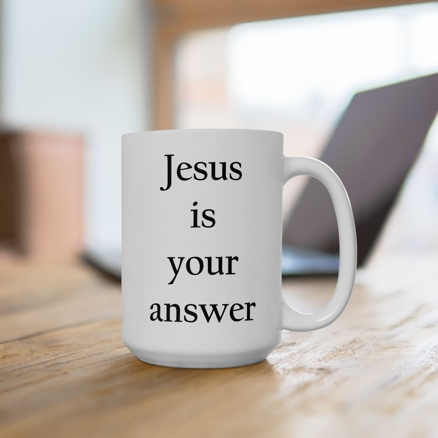 Taglines Gift Co. - Jesus is Your Answer Christian Religious 11 oz Ceramic Mug Novelty Coffee Tea Cup