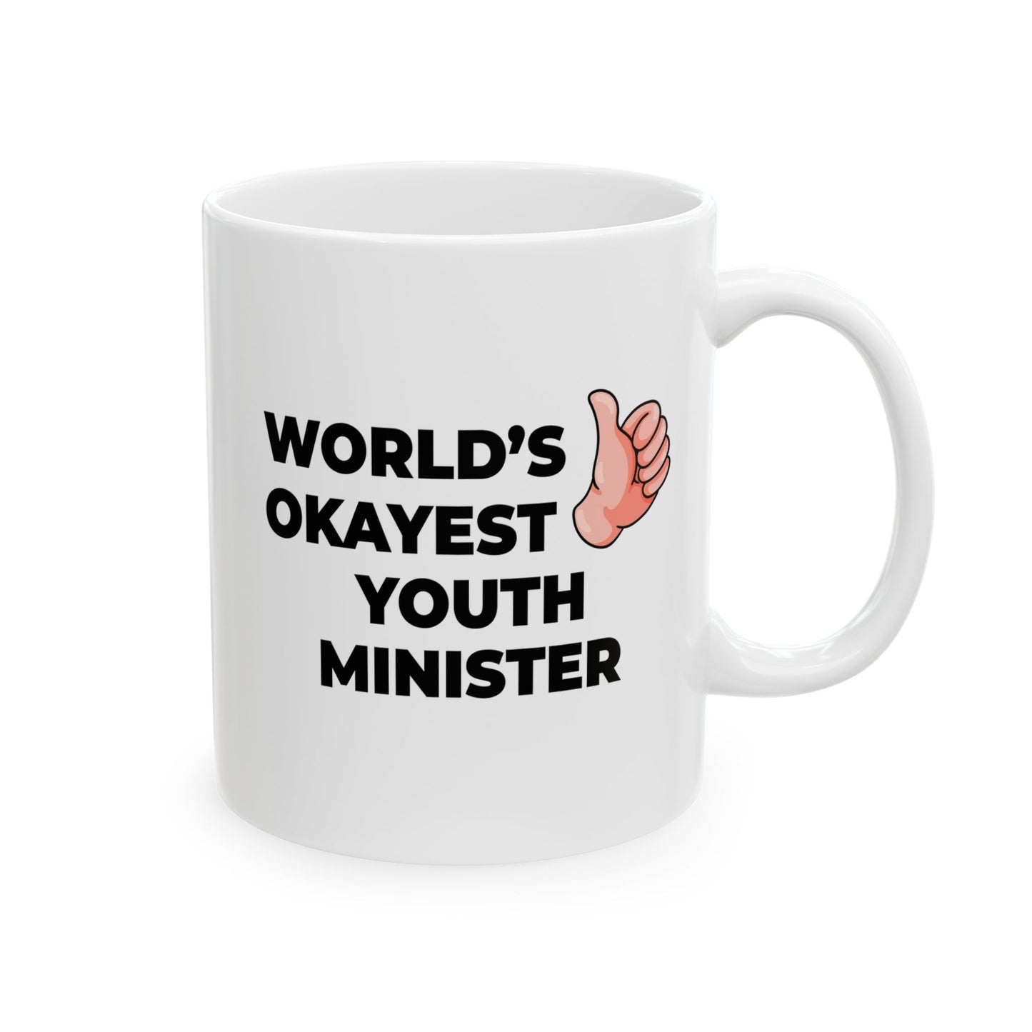 Taglines Gift Co. - World's Okayest Youth Minister 11 oz Ceramic Mug Novelty Coffee Tea Cup