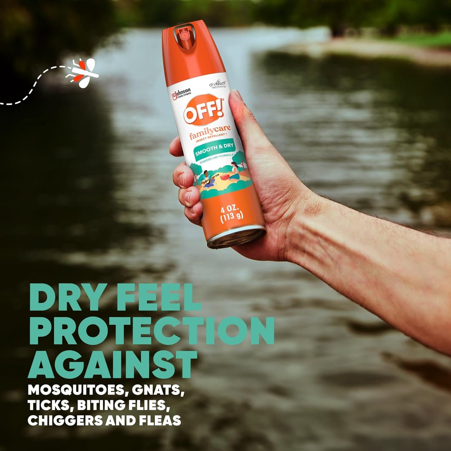 OFF! FamilyCare Insect Repellent I Smooth and Dry Aerosol Bug Spray 6 oz (2 Pack)