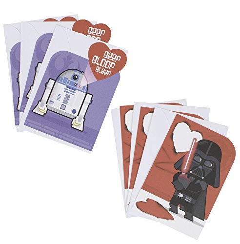 Star Wars Valentines Day Cards Darth Vader/R2-D2 (36 Cards with Envelopes)