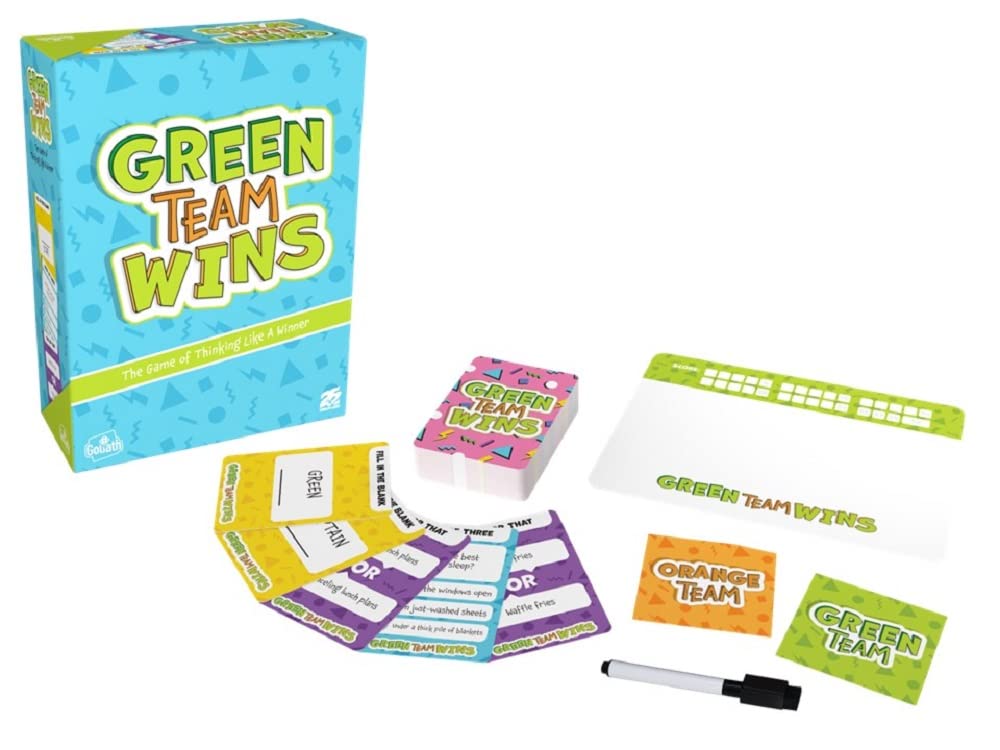 Goliath Green Team Wins Game - Guess Most Common Answers to Win - Kids & Adults Ages 10+