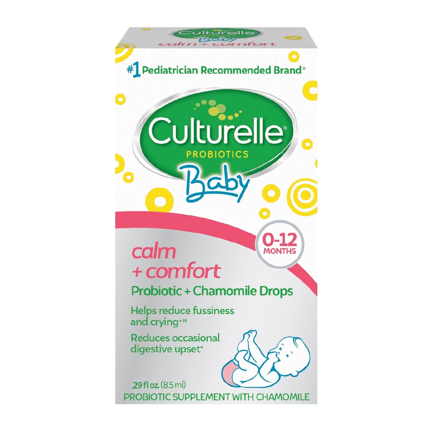 Culturelle Baby Digestive Calm + Comfort Probiotic and Chamomile Drops, 0-12 Month
