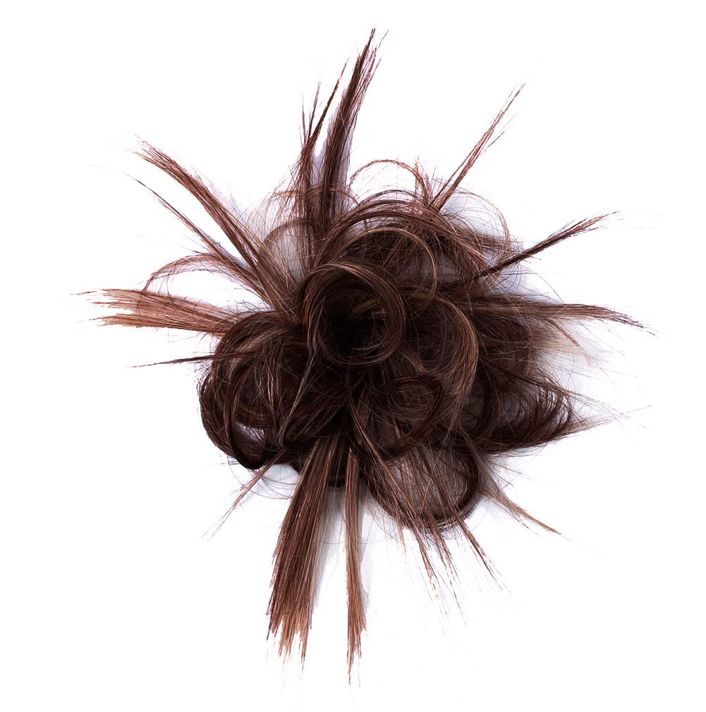 Hairdo Spiky Clip Textured Natural Looking Hairpiece Clip by Hairuwear - R4 Midnight Brown