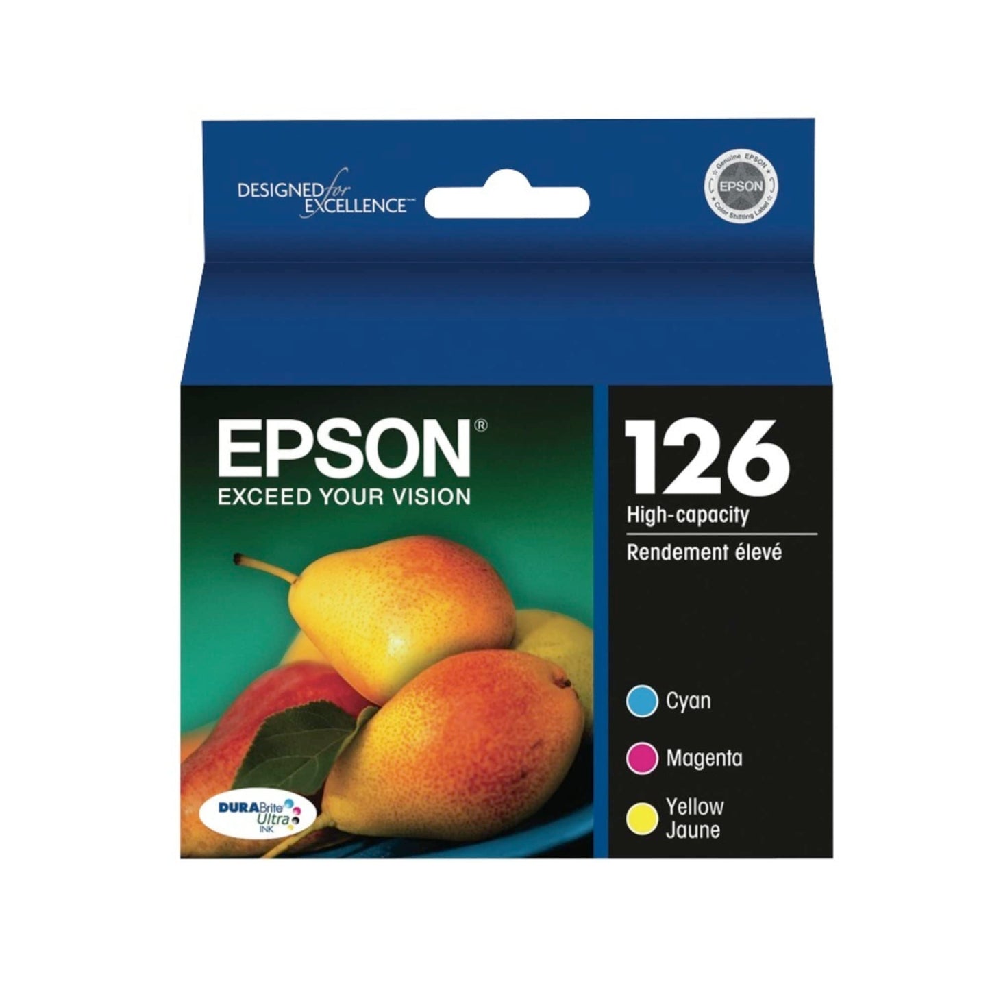EPSON 126 DURABrite Ultra Ink Color Combo Pack For WF-3520, WF-3530, WF-3540, WF-520, WF-545, WF-630, WF-633, WF-635, WF-645, WF-7010, WF-7510, WF-7520, WF-840, WF-845 and other select models