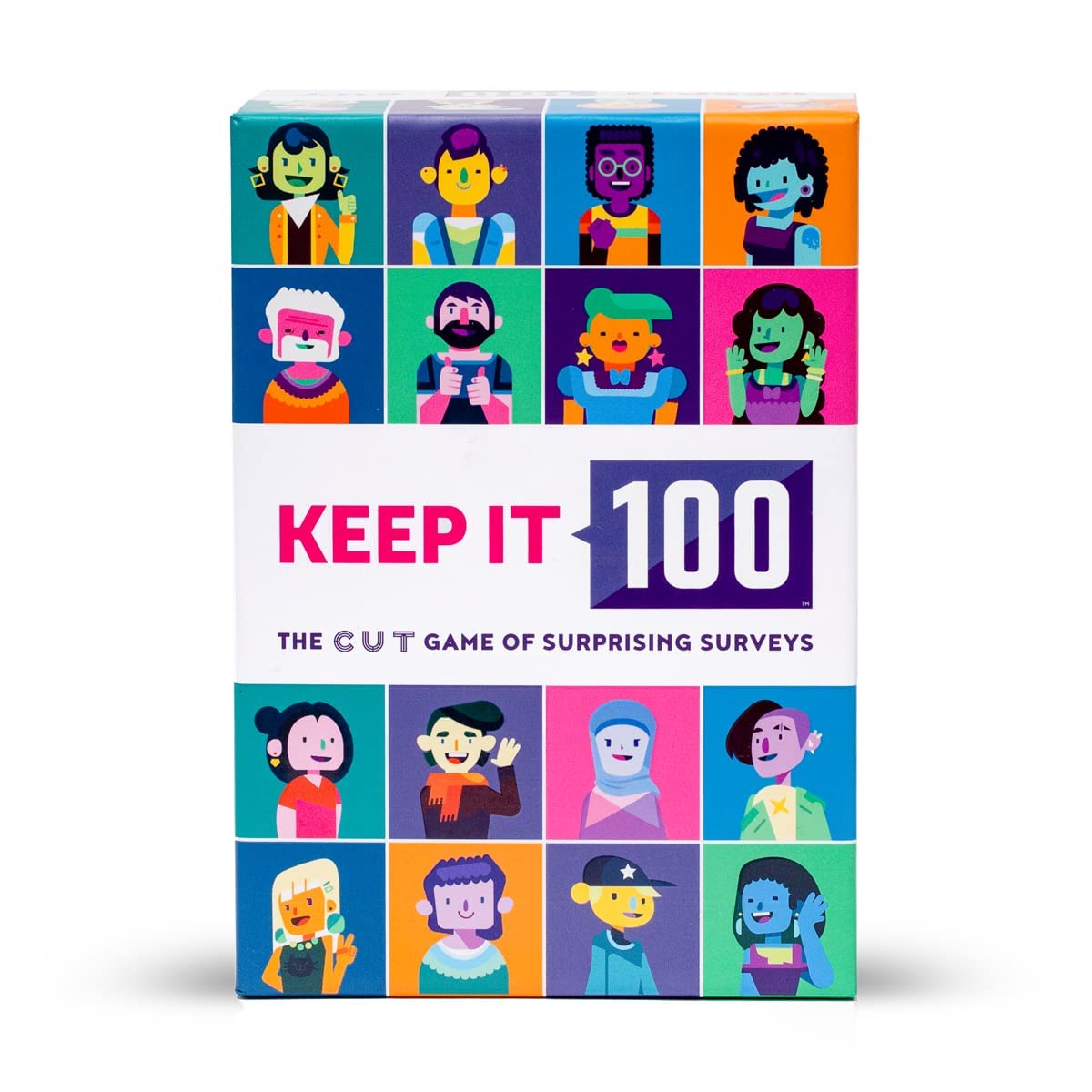 Keep It 100: The Adult Party Game of Surprising Surveys | Social Intelligence Guessing Game | How Well Do You Know Your Friends Card Game for Adults by Cut