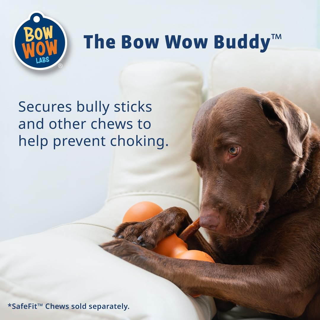 Bow Wow Labs Bow Wow Buddy Safety Device | Bully Stick Holder for Dogs | Made in The USA | Dishwasher Safe (M)
