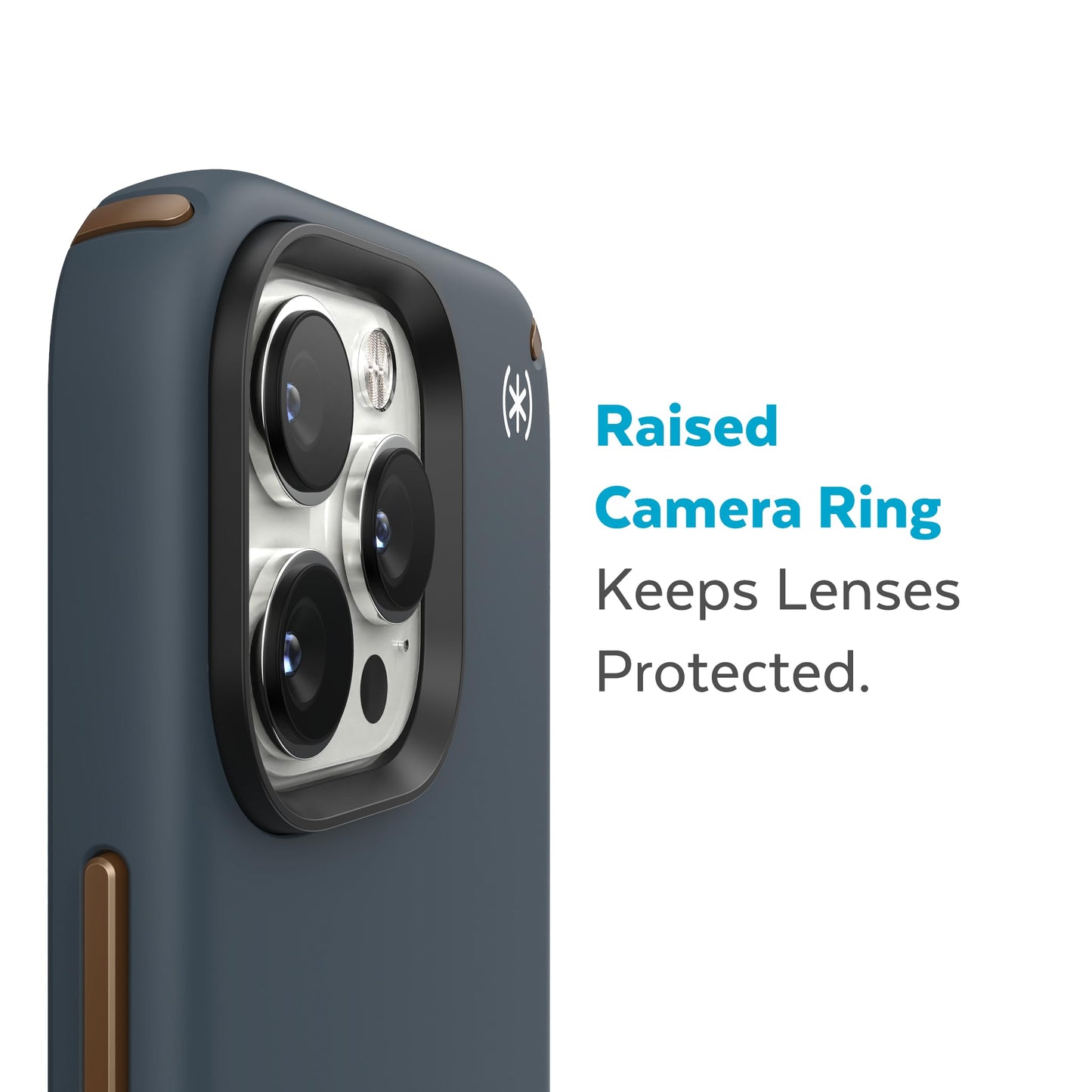Speck iPhone 14 Pro Max Case-Presidio2 Pro-MagSafe-White/Charcoal/Cool Bronze
