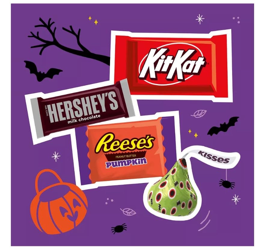 Hershey's Milk Chocolate Assorted Trick or Treat Halloween Candy Coffin Gift Box - 120pc/40.73oz
