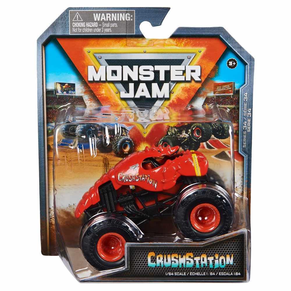 Monster Jam, Official Crushstation Monster Truck, Die-Cast Vehicle, 1:64 Scale, Kids Toys for Boys Ages 3 and up