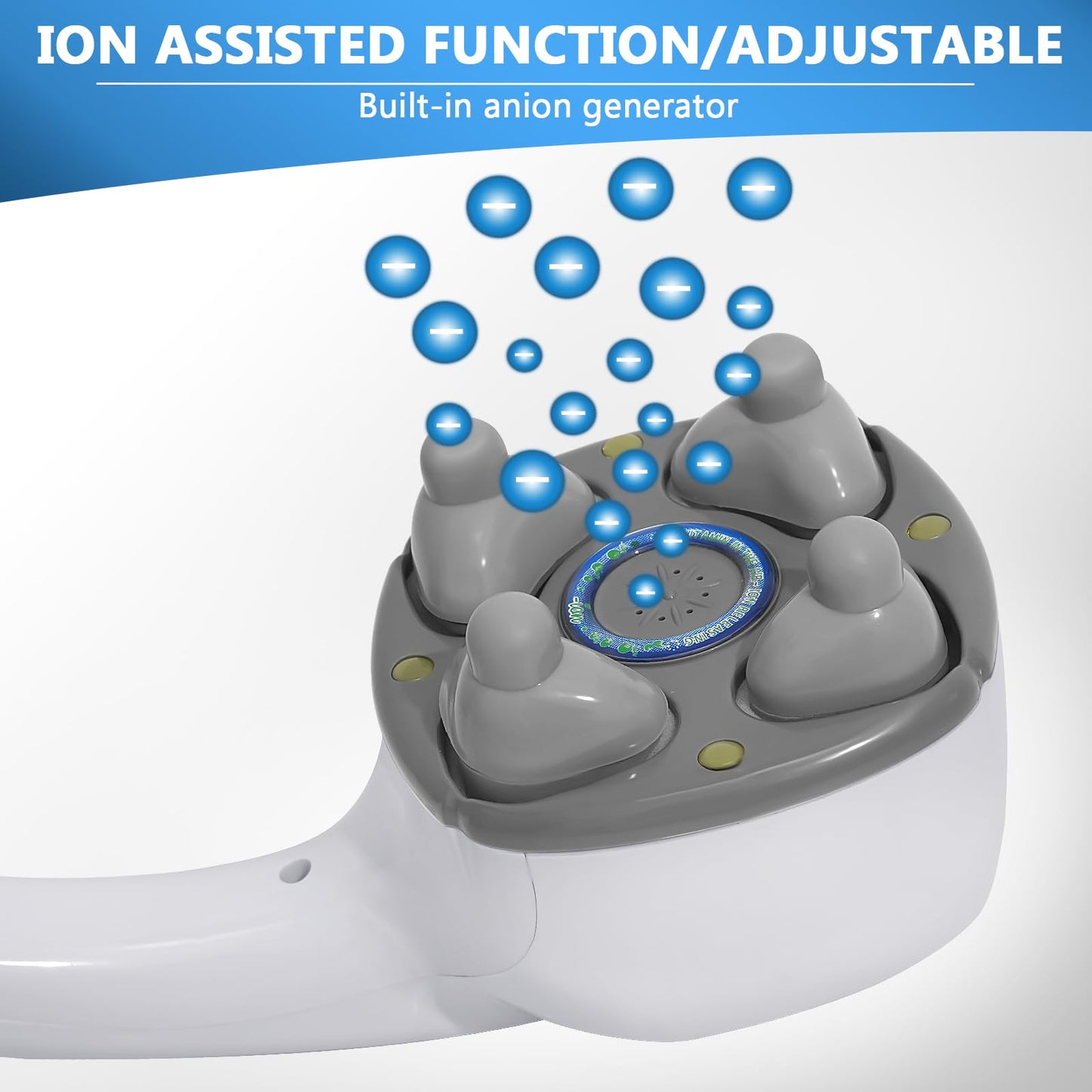Four Heads Massager, Back Massager, Neck Massager,Negative ion Assisted Massage, Large Area Massage. ABS Silicone Massage Head, Hand held Back Massager, Suitable for Full Body Massage