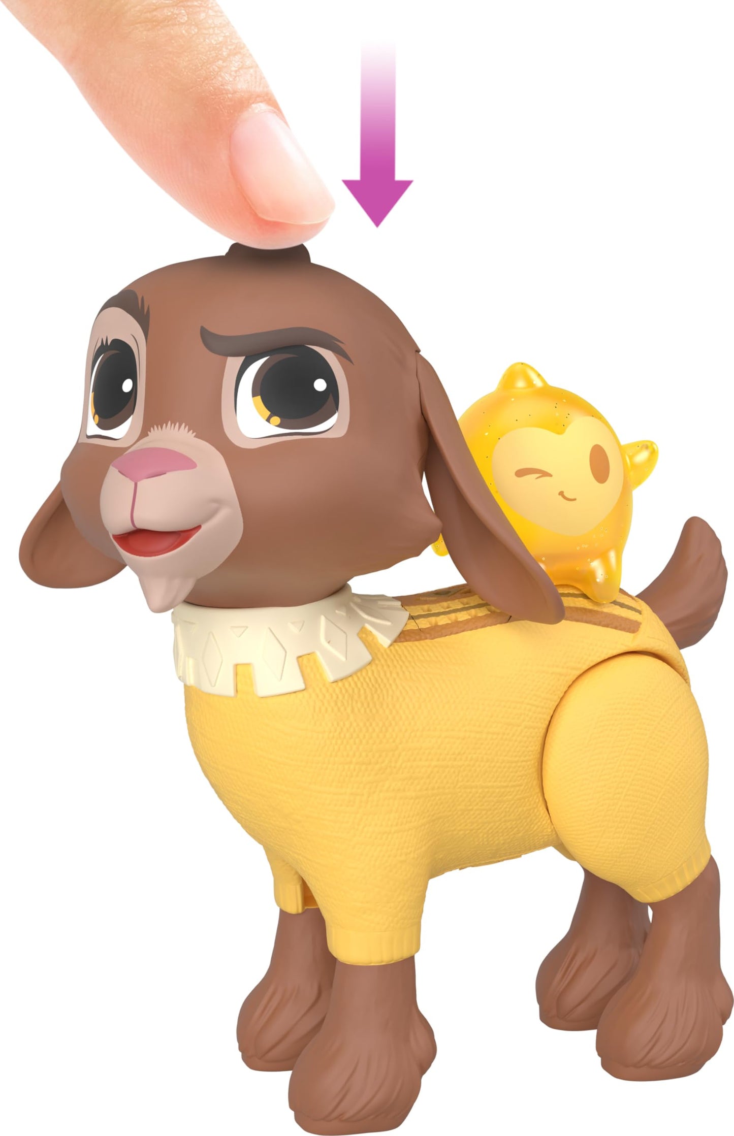 Mattel Disney Wish Dolls, Talking Valentino & Star Set, Goat Figure Speaks 10+ Sounds & English Phrases & Bends Back Legs, Inspired by The Movie