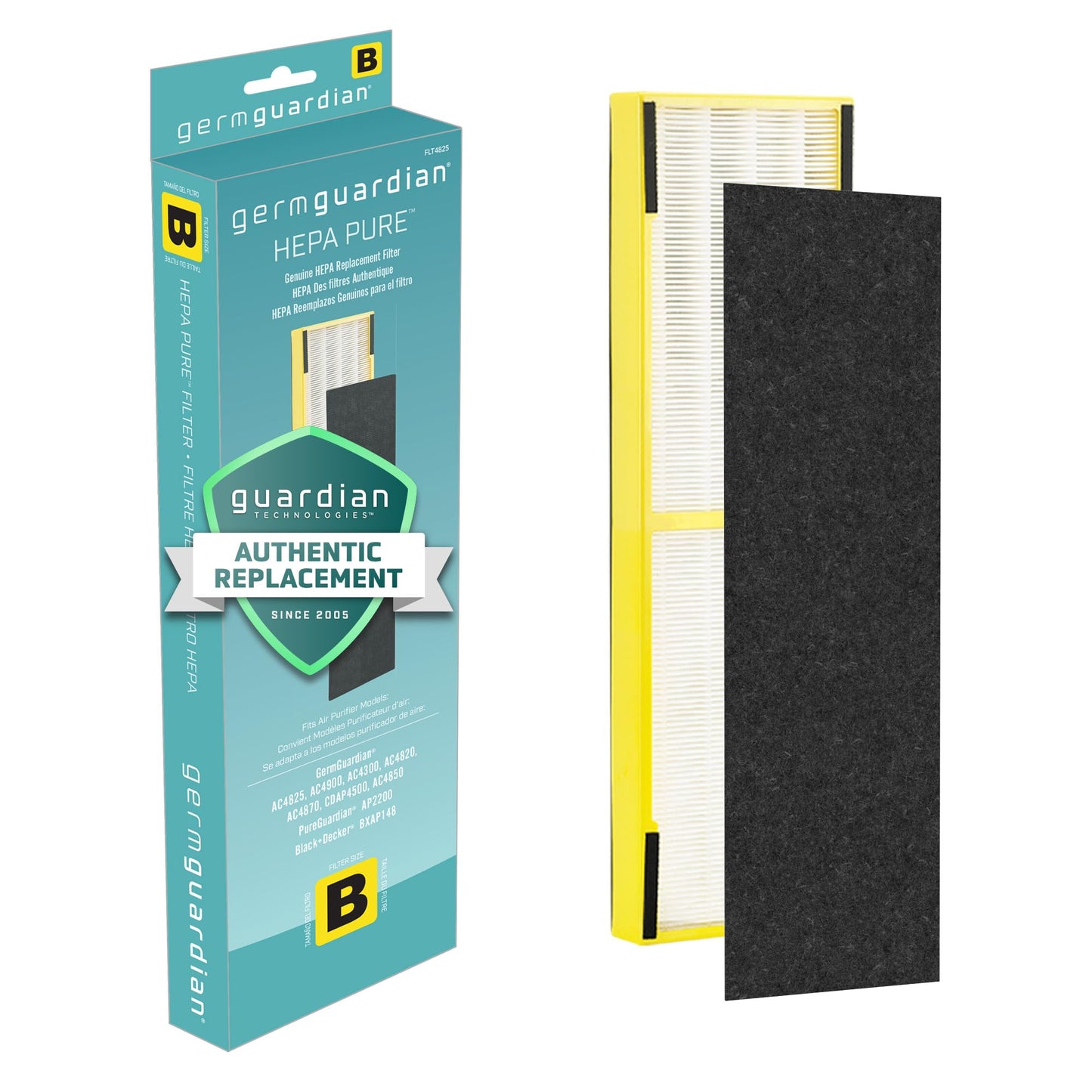 GermGuardian Air Purifier Replacement Filter B, FLT4825, HEPA Pure, AC4820, AC4825