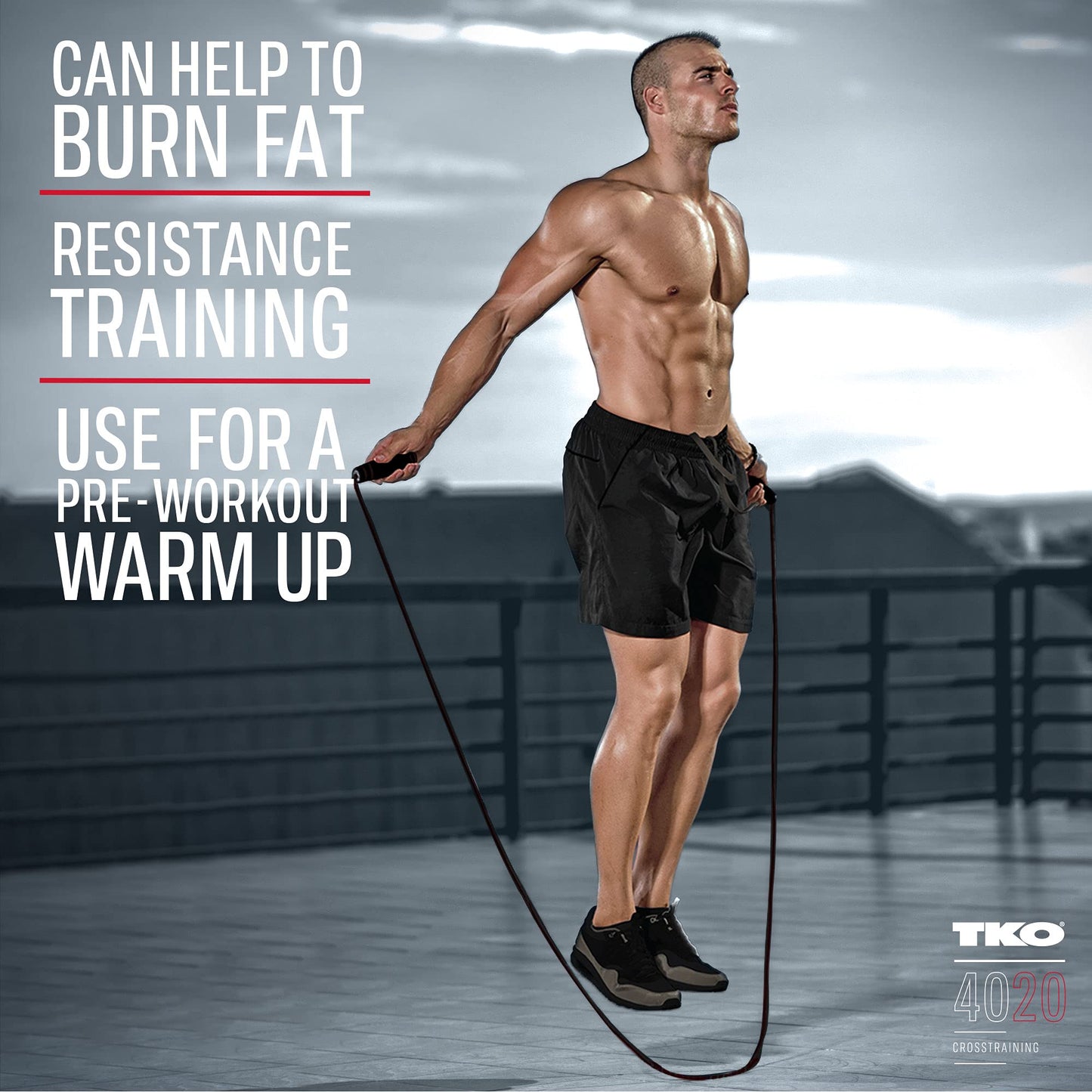 TKO Weighted Grip Jump Rope With Metal Bearings