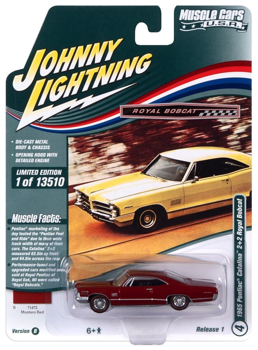 Johnny Lightning JLMC029 Muscle Car VER B 1965 Pontiac Catalina 2+2 Royal Red