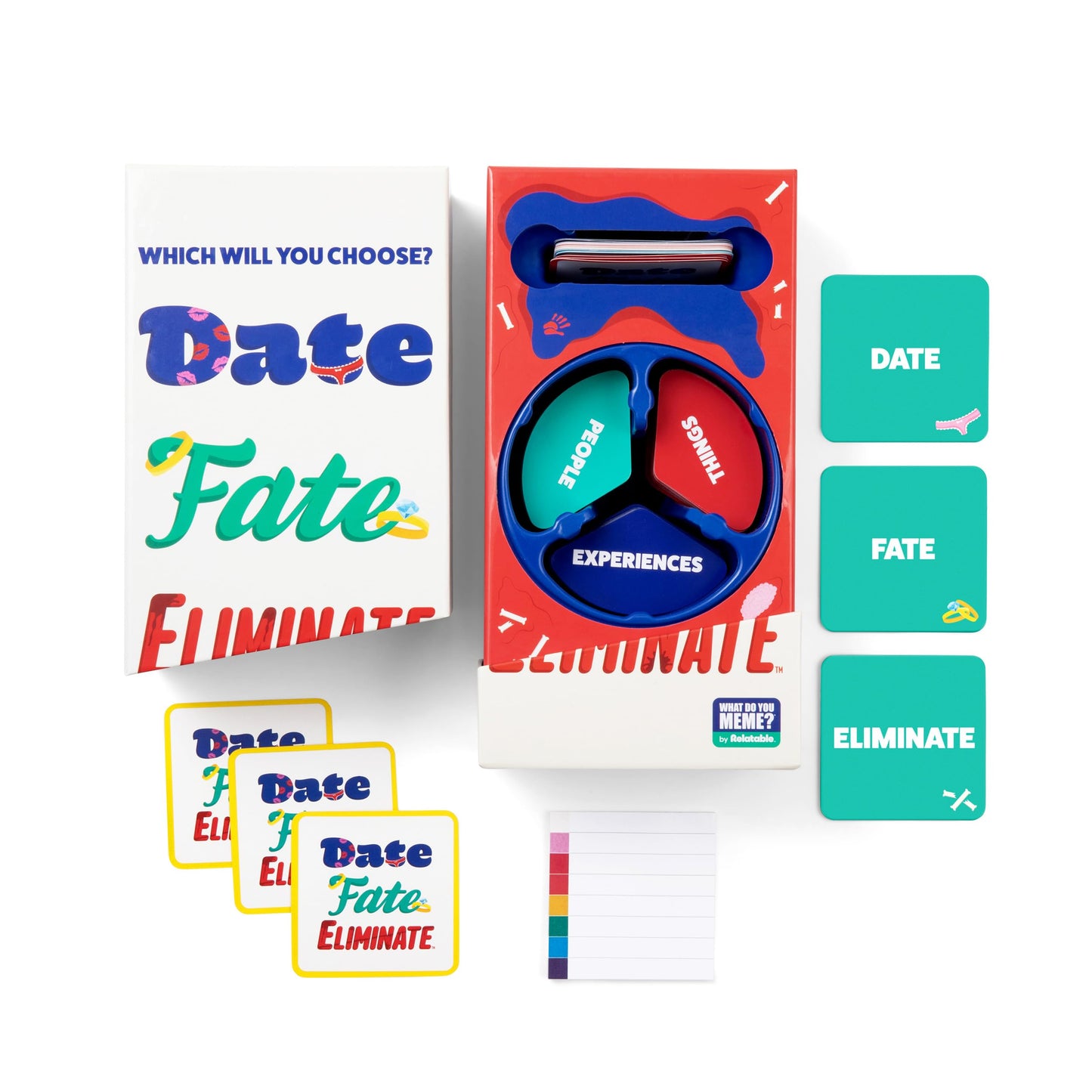 WHAT DO YOU MEME? Date Fate Eliminate — The Card Game That Tests Your Taste