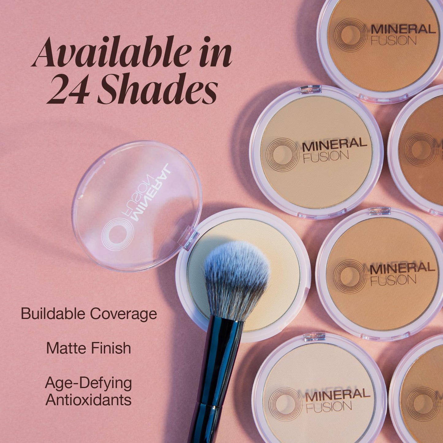 Mineral Fusion Pressed Powder Foundation - Deep 1 Caramel
