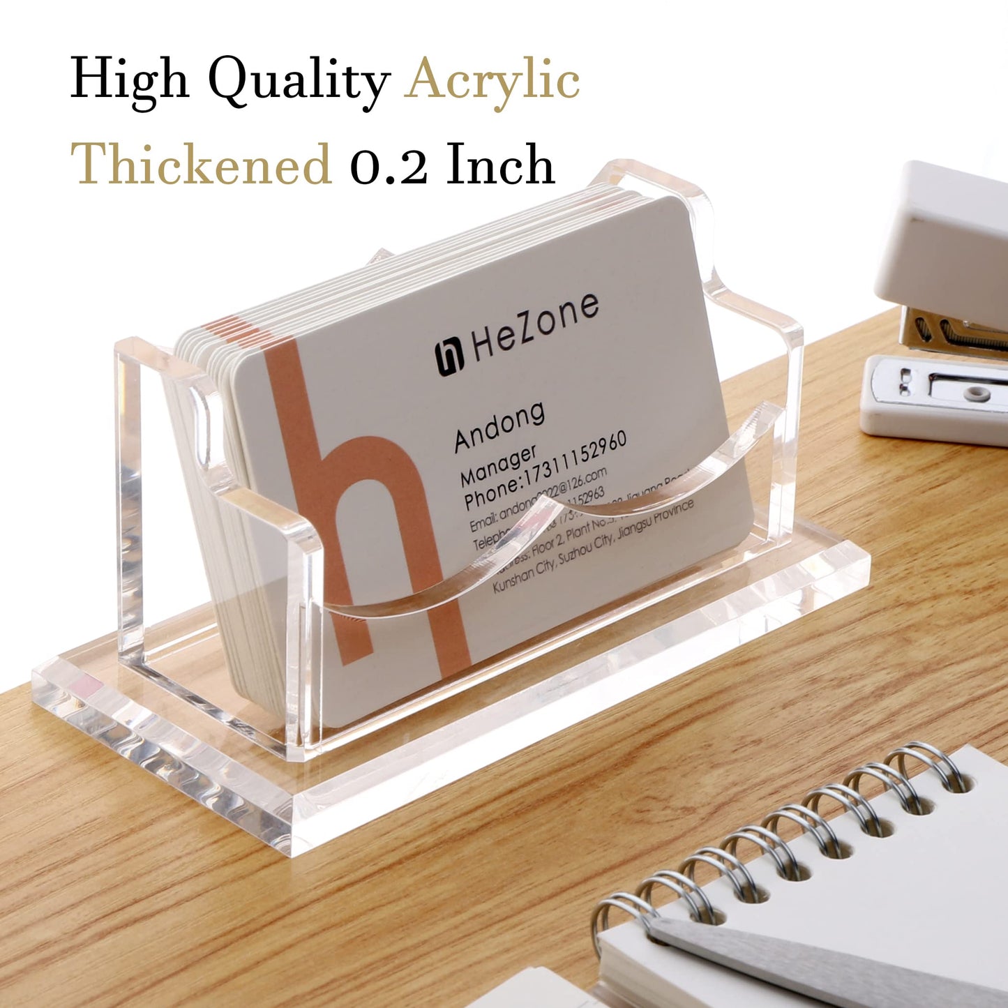 Business Card Holder Display for Desk, 12 Slot 4 Tier Multiple-Clear Acrylic Business Card Stand Set, Holds Approximately 600 Cards(12 Cell H)