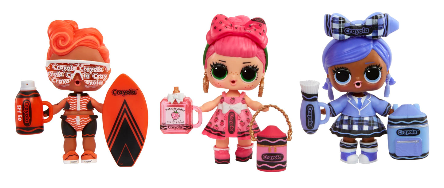 LOL Surprise Loves CRAYOLA Tots with Collectible Doll, 7 Surprises, Crayon Dolls, Limited Edition, Girls Age 3+