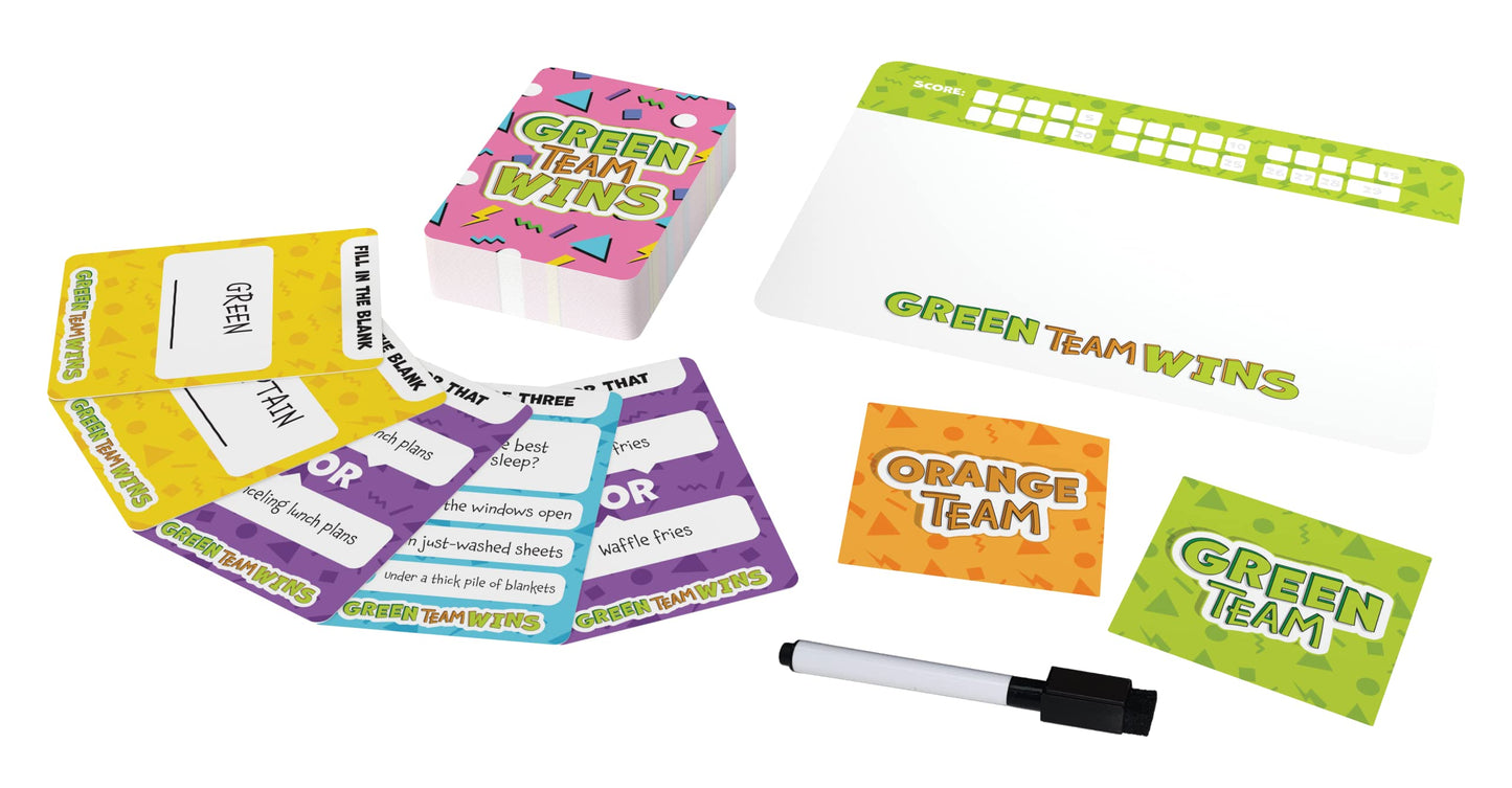 Goliath Green Team Wins Game - Guess Most Common Answers to Win - Kids & Adults Ages 10+