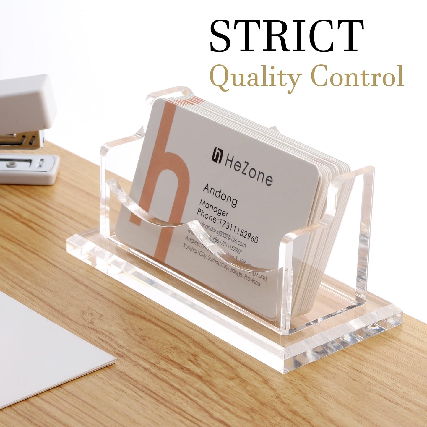 Business Card Holder Display for Desk, 12 Slot 4 Tier Multiple-Clear Acrylic Business Card Stand Set, Holds Approximately 600 Cards(12 Cell H)