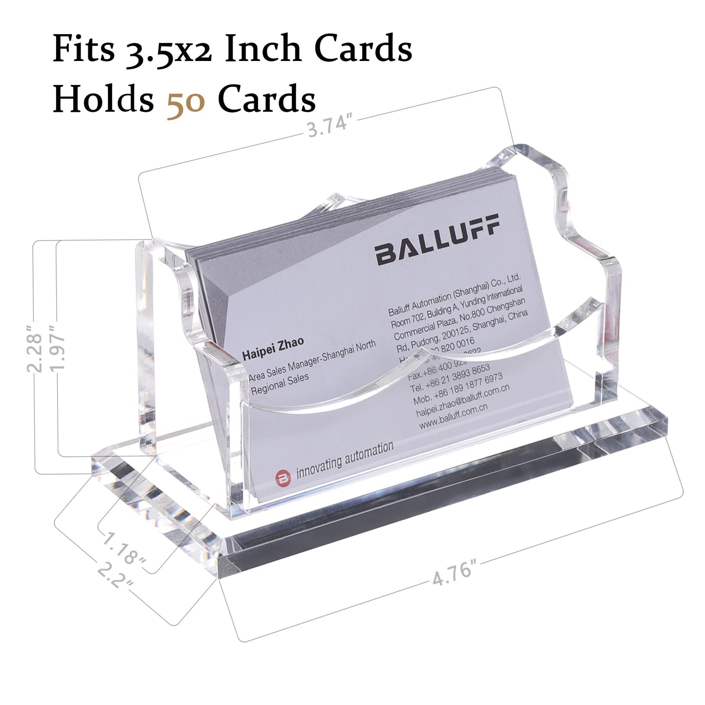 Business Card Holder Display for Desk, 12 Slot 4 Tier Multiple-Clear Acrylic Business Card Stand Set, Holds Approximately 600 Cards(12 Cell H)
