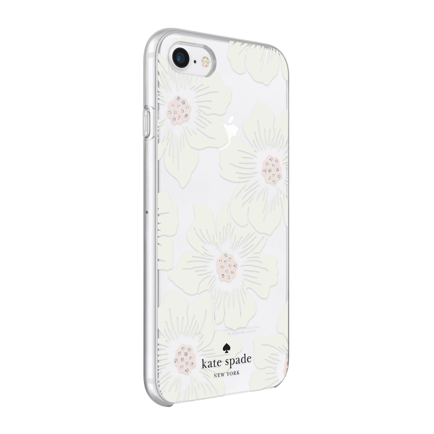 Kate Spade Hybrid Hardshell Case for iPhone 8/7 - Hollyhock White Flowers/Clear