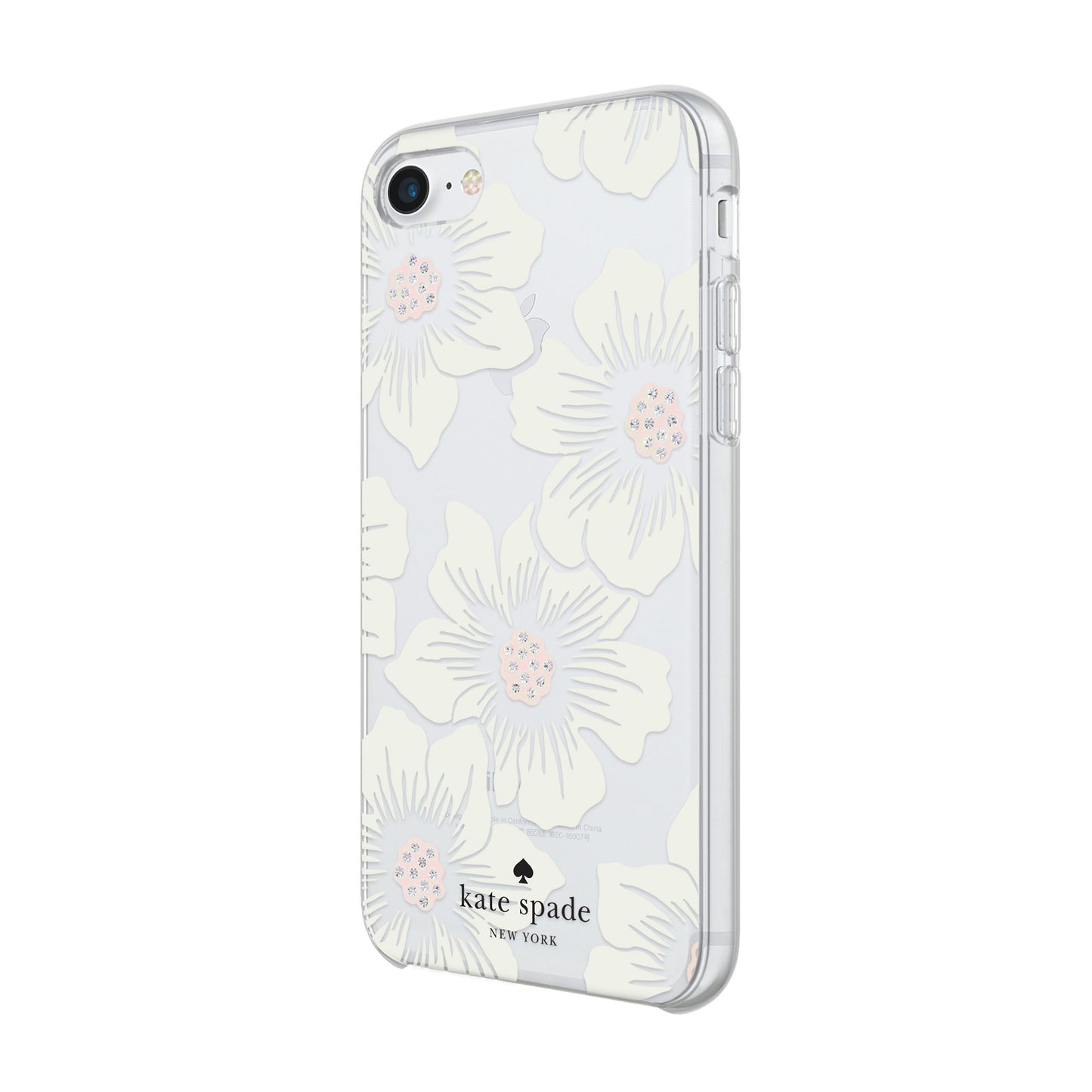 Kate Spade Hybrid Hardshell Case for iPhone 8/7 - Hollyhock White Flowers/Clear