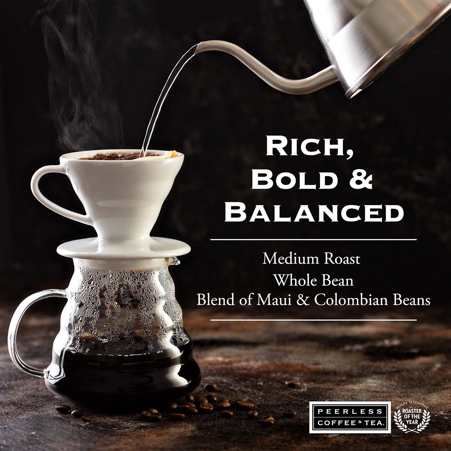 Peerless, Breakfast Blend, Light Roast Whole Bean Coffee, 2 Pounds