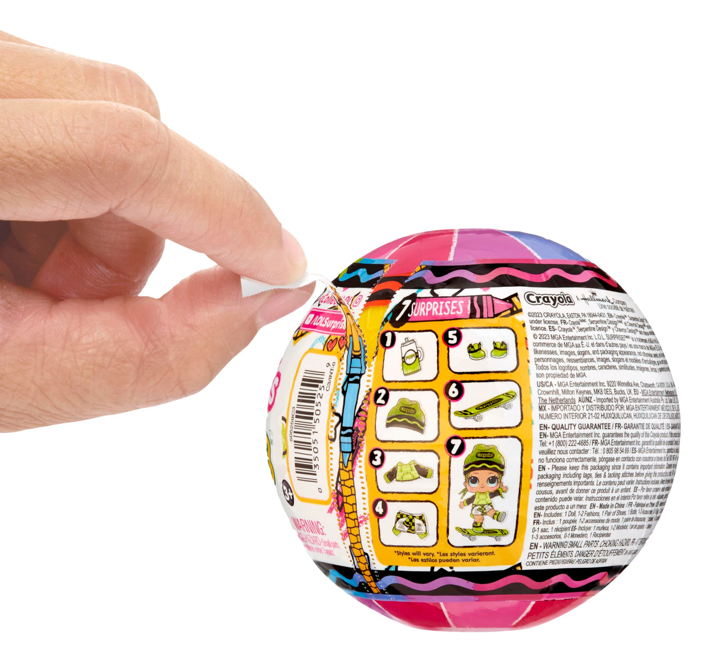 LOL Surprise Loves CRAYOLA Tots with Collectible Doll, 7 Surprises, Crayon Dolls, Limited Edition, Girls Age 3+