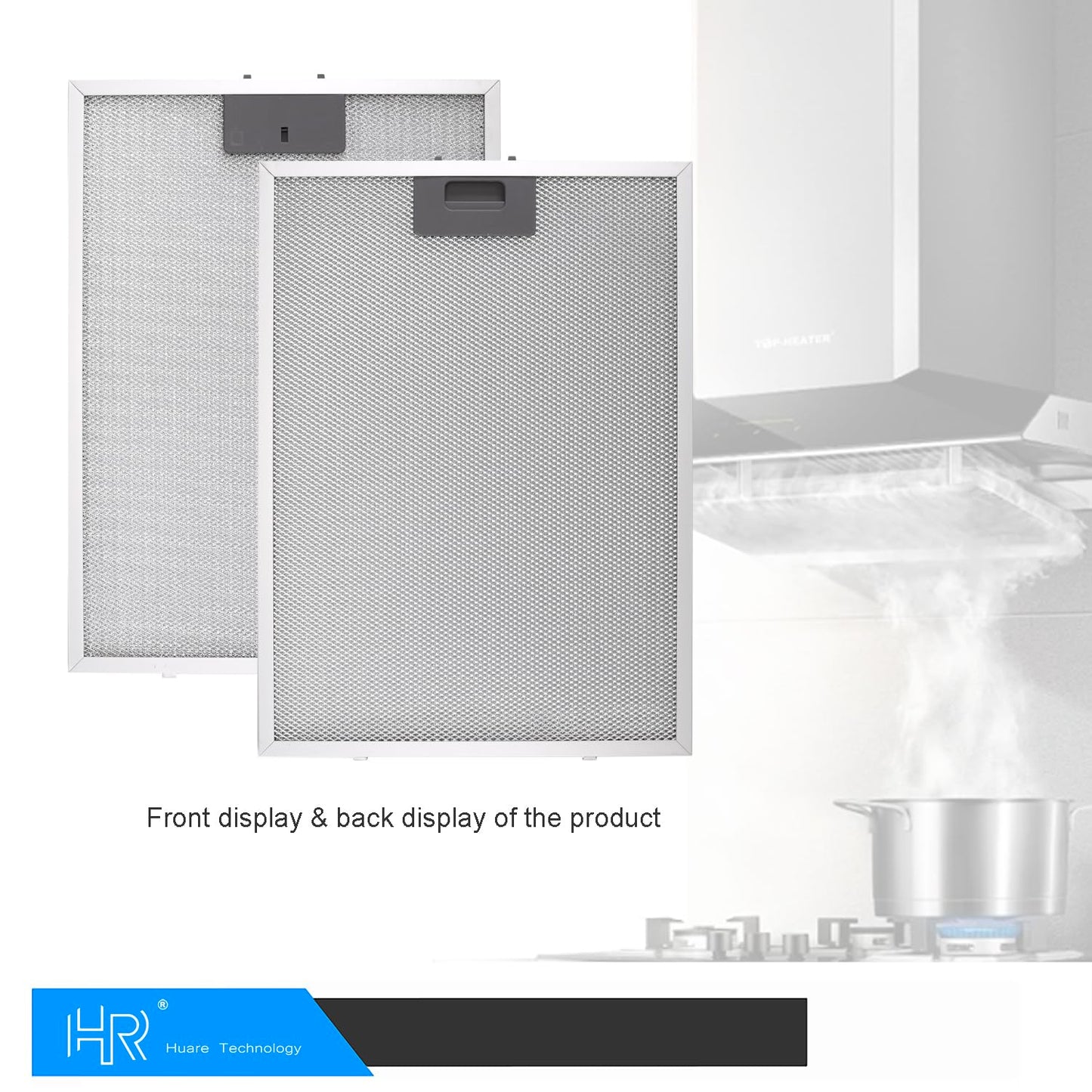 Range Hood Filter Replacement for BPPFA30 11-6/7" x 16-1/4" Broan Range Hood Filter - Metal Exhaust Fan Stove Hood Vent Filter for Range Hood-Filters the Kitchen Oven Grease From Entering Hood 2-Pack