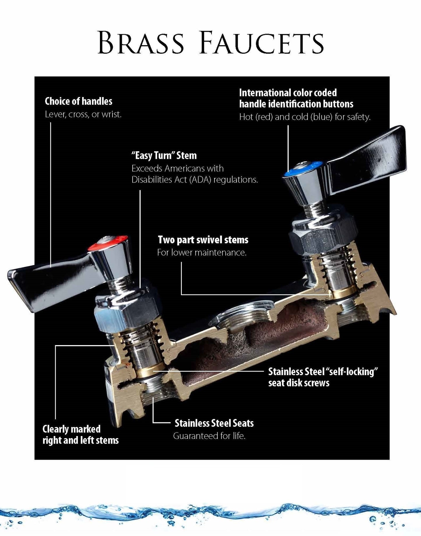 Fisher 5000-0013 3/4" Brass Faucet Check Stem Left Hand Repair Kit
