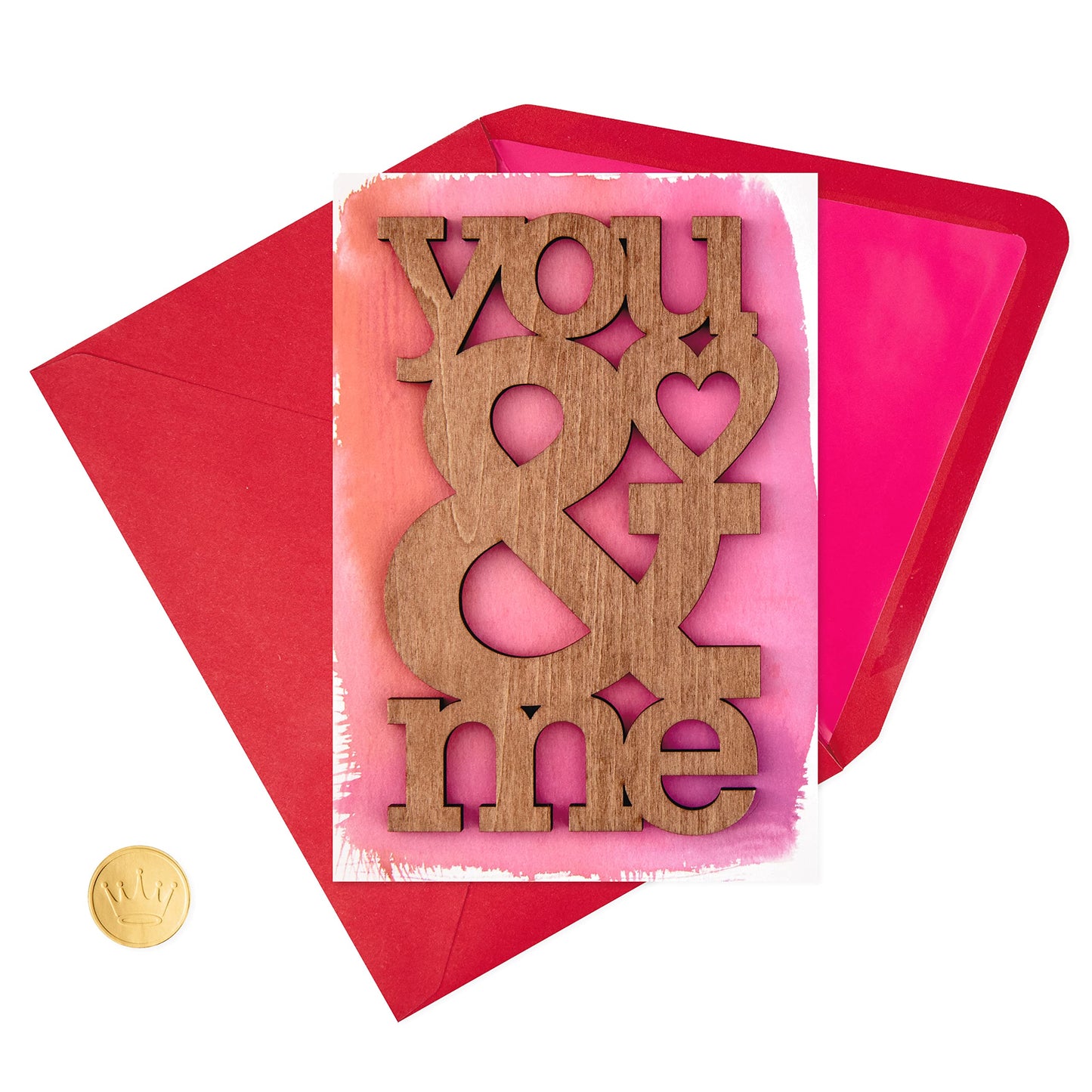 Hallmark Signature Valentine's Day Card for Significant Other (Laser-cut Wood You and Me)