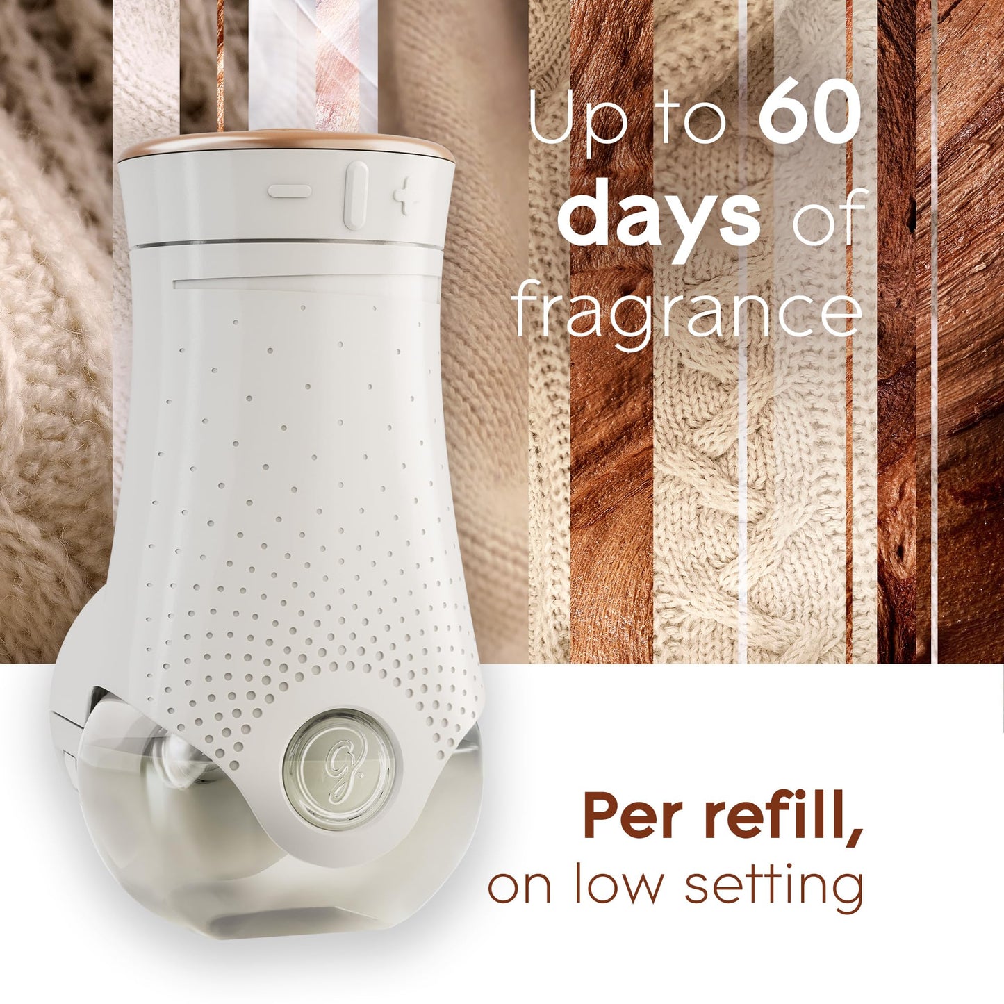 Glade PlugIns Scented Oil Refill Cashmere Woods, Essential Oil Infused Wall Plug In, 3.35 FL oz, Pack of 5