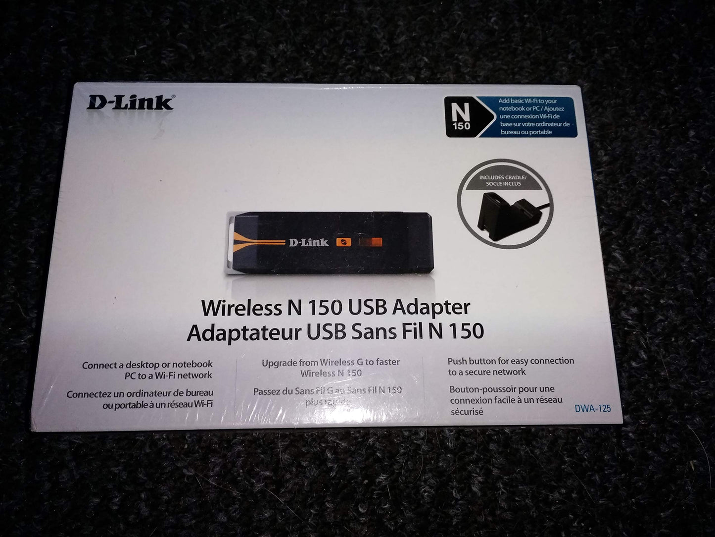 D-Link Network Device DWA-125 Wireless 150 USB Adapter 802.11n Retail