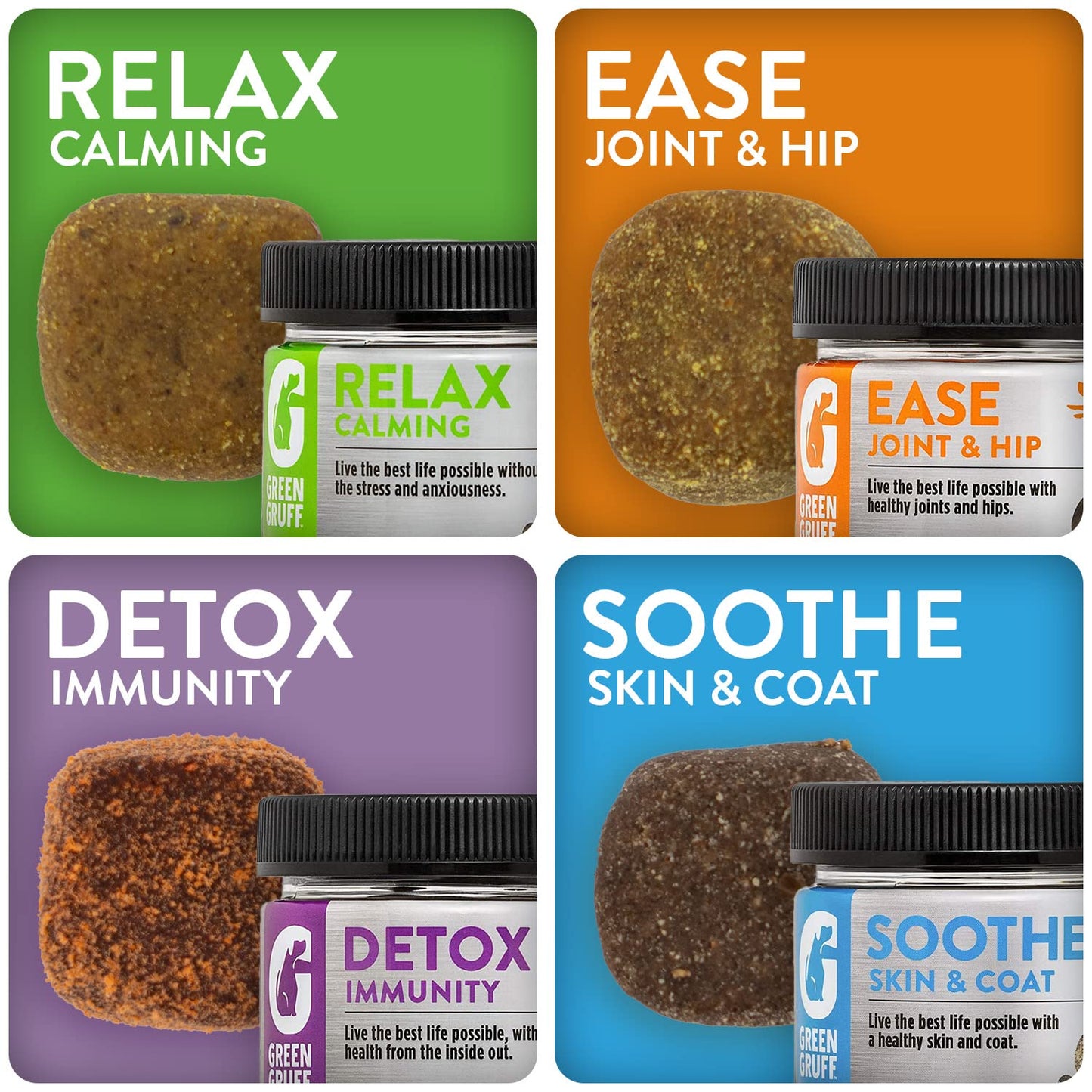 Green Gruff Relax Calming Dog Supplements 1ea/90 ct