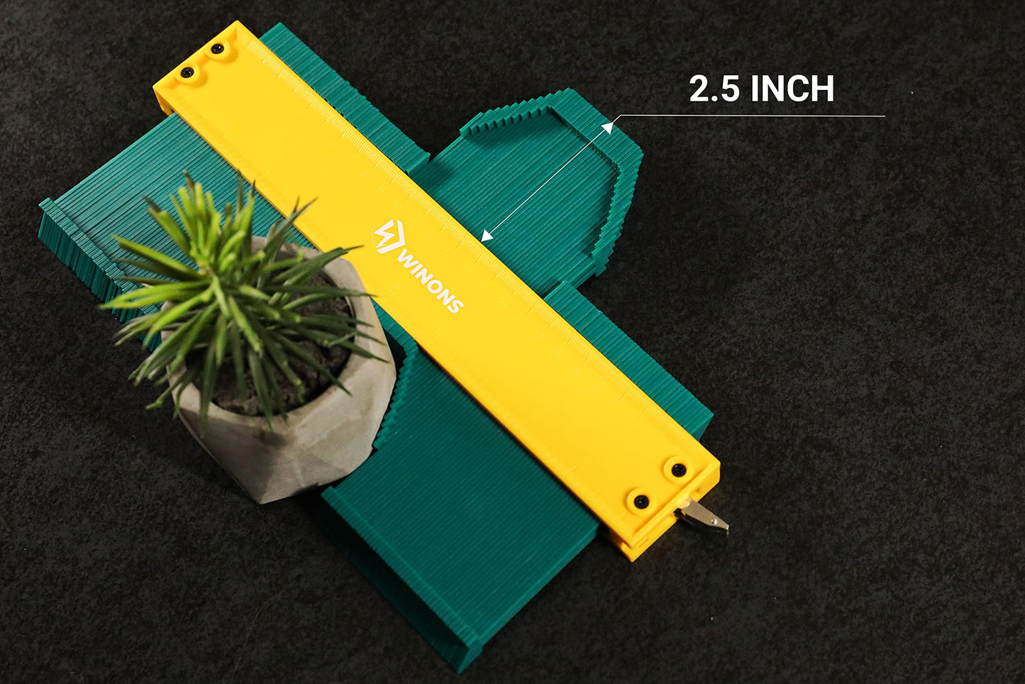 WINONS Contour Gauge Tool WCG-0001, Precise Angle Tool 10 Inch Metal Core Lock