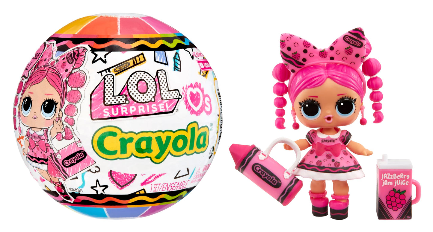 LOL Surprise Loves CRAYOLA Tots with Collectible Doll, 7 Surprises, Crayon Dolls, Limited Edition, Girls Age 3+