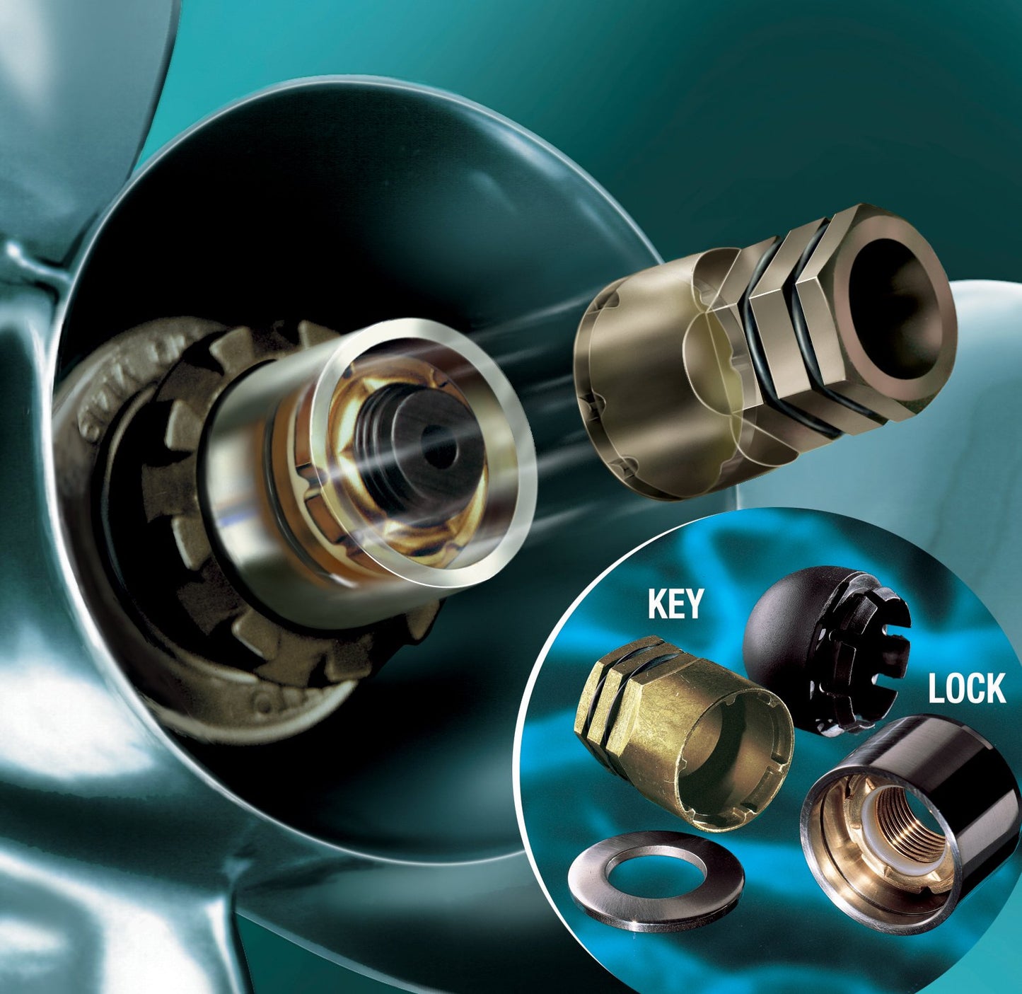 Mcgard 74039 Marine Propeller Lock Set (3/4" 16 Thread Size)
