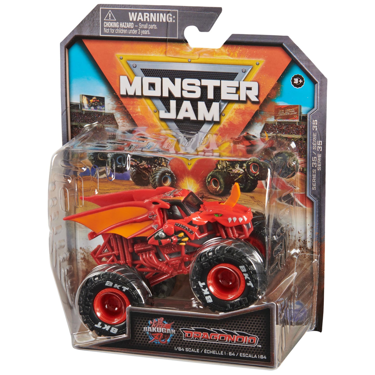 Monster Jam, Official Bakugan Dragonoid Monster Truck, Die-Cast Vehicle, 1:64 Scale, Kids Toys for Boys Ages 3 and up