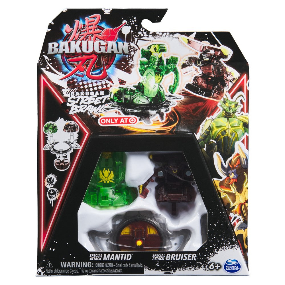 Bakugan Street Brawl Special Attack Mantid & Bruiser Figure 2-Pack