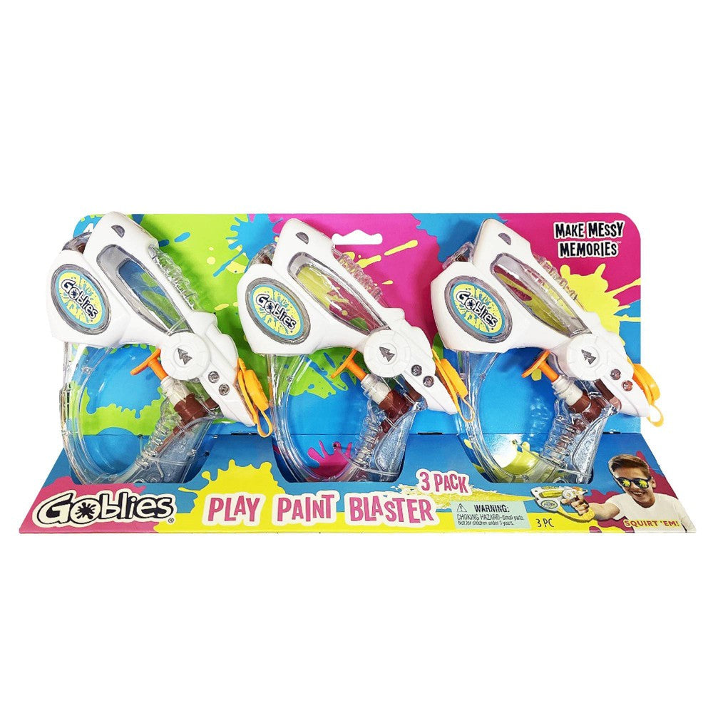 Goblies Splash Play Paint Blaster Squirt Clear Tanks (3 Pack) - Fun & Refillable