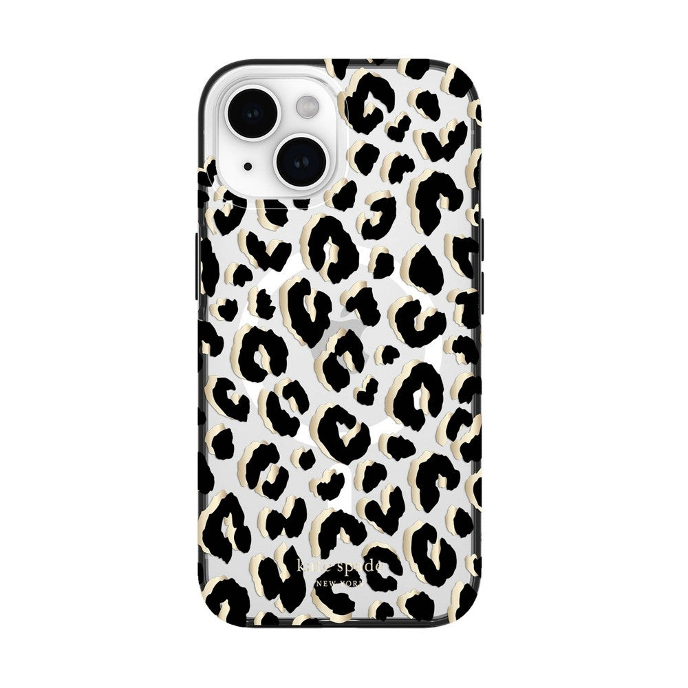 Kate Spade New York Apple iPhone 15/iPhone 14/iPhone 13 Protective Case with MagSafe - City Leopard