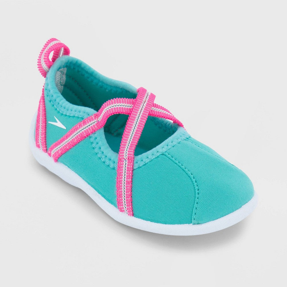 Speedo Kids' Mary Jane Water Shoes - Turquoise/Pink S