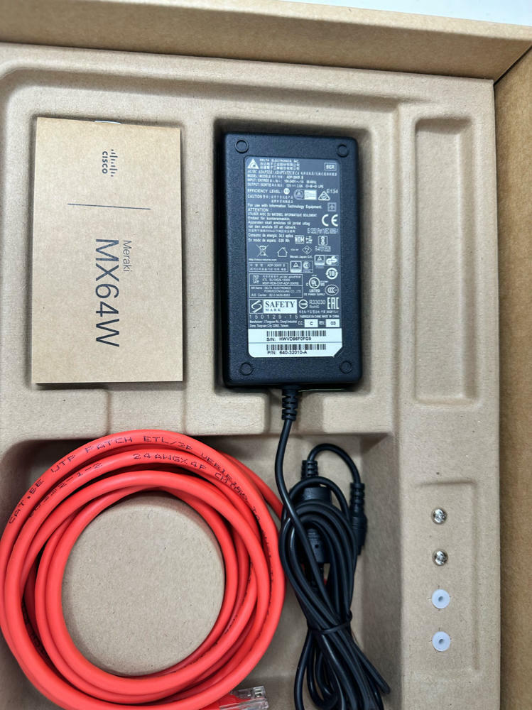 Cisco Meraki MX64W Cloud Managed Security Appliance w/AC Adapter