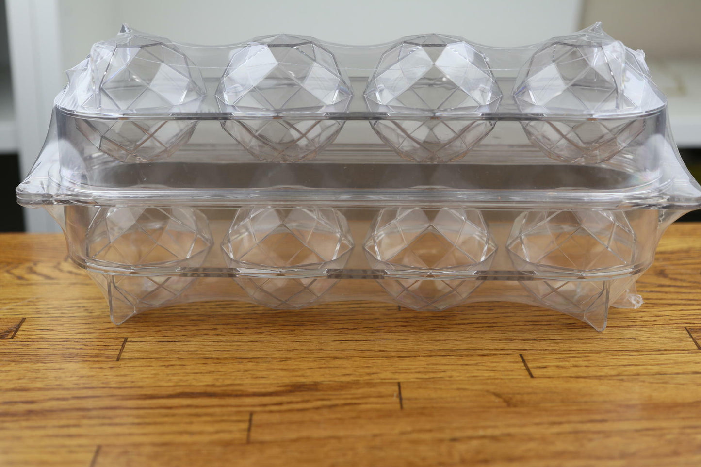 Frozen Ice Ball Maker Food-Grade Ice Mold Tray 8 Ball Capacity 2 Trays