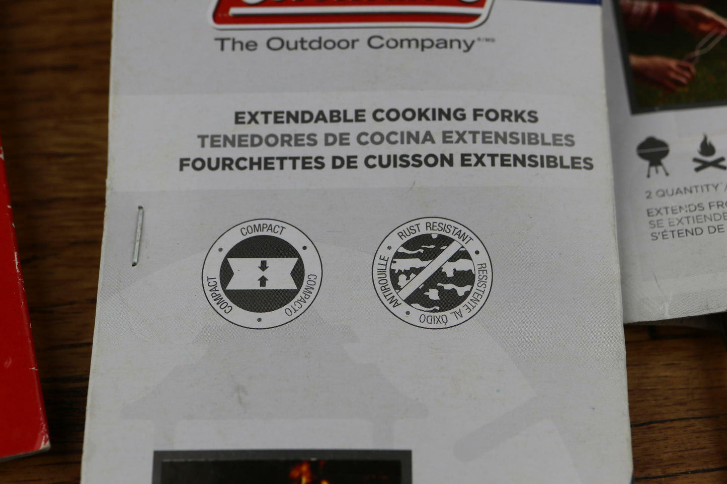 3 pack new of 2 piece each 6 total Coleman FORK EXTENDABLE COOKING 2P